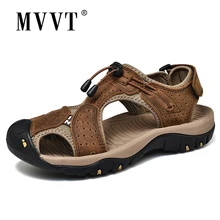 Genuine Leather Casual Men Sandals Hand-made Summer Beach Sandals Protective Outdoor Sandals Genuine Leather Casual Men Sandals Hand-made Summer Beach Sandals Protective Outdoor Sandals