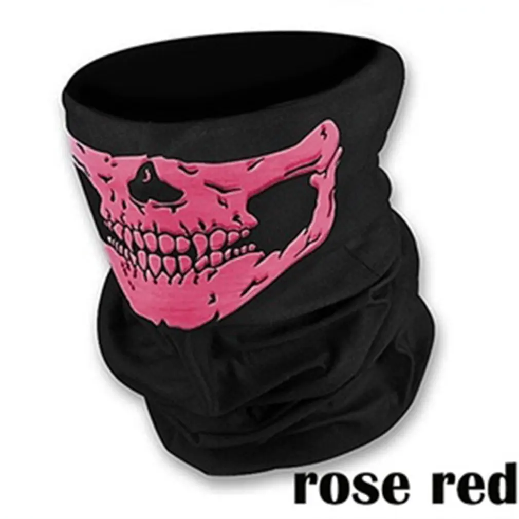 Цвет: желтый Trendy Skull Printed Men Outdoor Camping Skiing Bike Bicycle Cycling Neck Face Mask Half Face Sport Military Game Face Masks - Цвет: Цвет: желтый