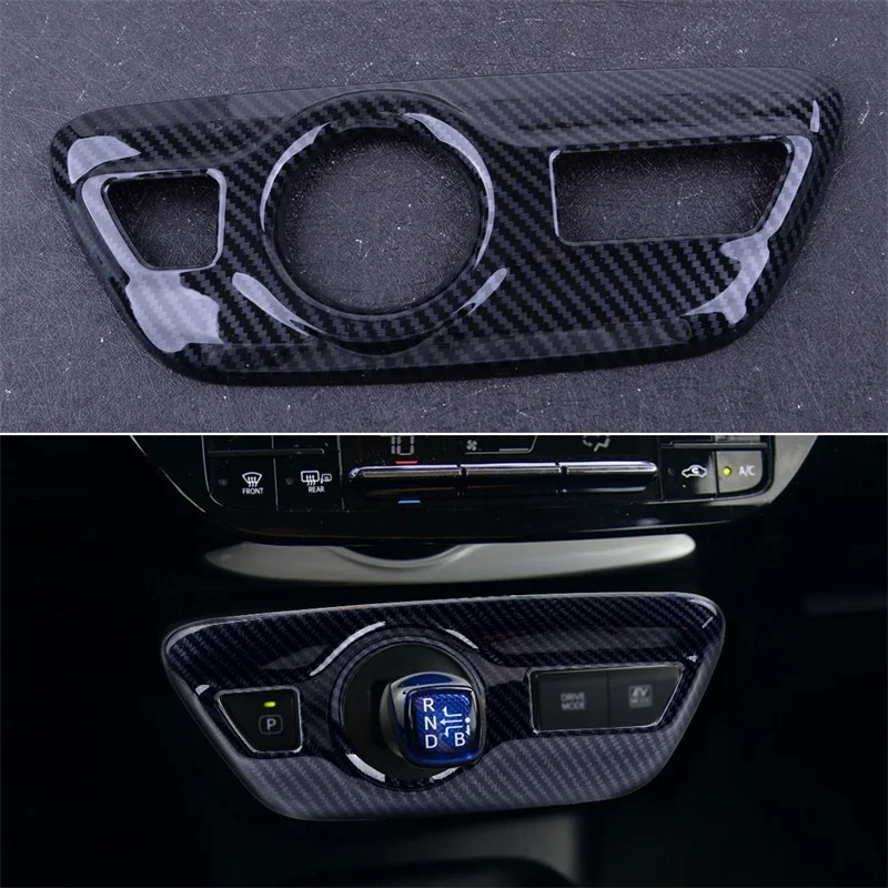 Для Toyota Prius LHD ABS углеродное волокно коробка передач крышка рамка панель передач авто наклейки для переключения передач отделка автомобиля-аксессуары для укладки