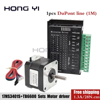 

Free shipping 42 motor 17HS3401s 4-lead Nema 17 Stepper Motor driver TB6600 42BYGH 01.A 28N.cm CE CNC Laser and 3D printer motor
