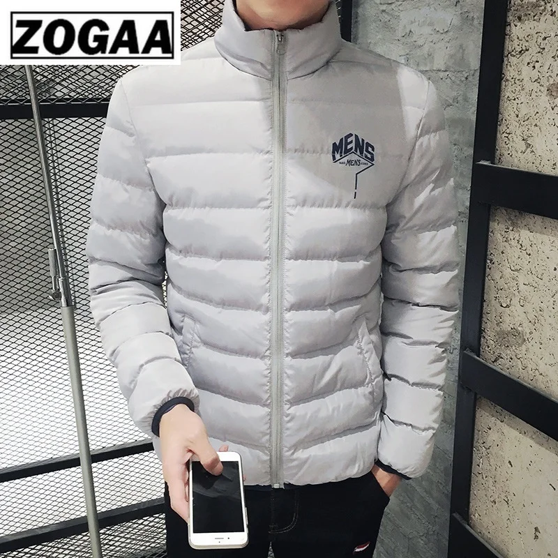 ZOGAA, мужские зимние хлопковые парки, утолщенная однотонная верхняя одежда, пальто на молнии, парки, верхняя одежда, теплая одежда, новая мода размера плюс M-4XL