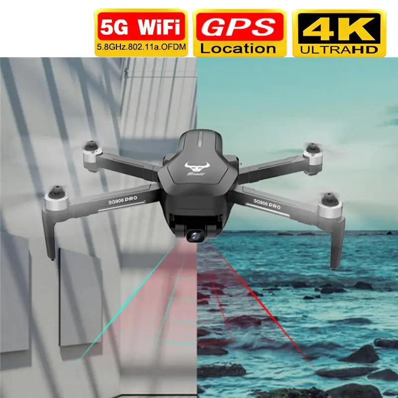 

Sg906 Pro Drone 4k HD Mechanical Gimbal Camera 5g Wifi GPA System Supports Tf Card Flight 25 Min Rc Distance 1.2km