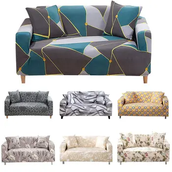 

Printed Sofa Cover Slipcovers for Living Room Spandex Elastic Stretch Anti-dirty Couch Cover for 1/2/3/4-seater Corner Sofa
