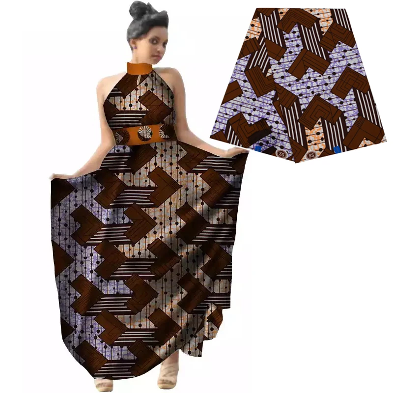 Анкара африканская печатная ткань настоящий голландский воск tissu Гарантированный хлопок высокое качество швейный материал для вечернего платья 6 ярдов