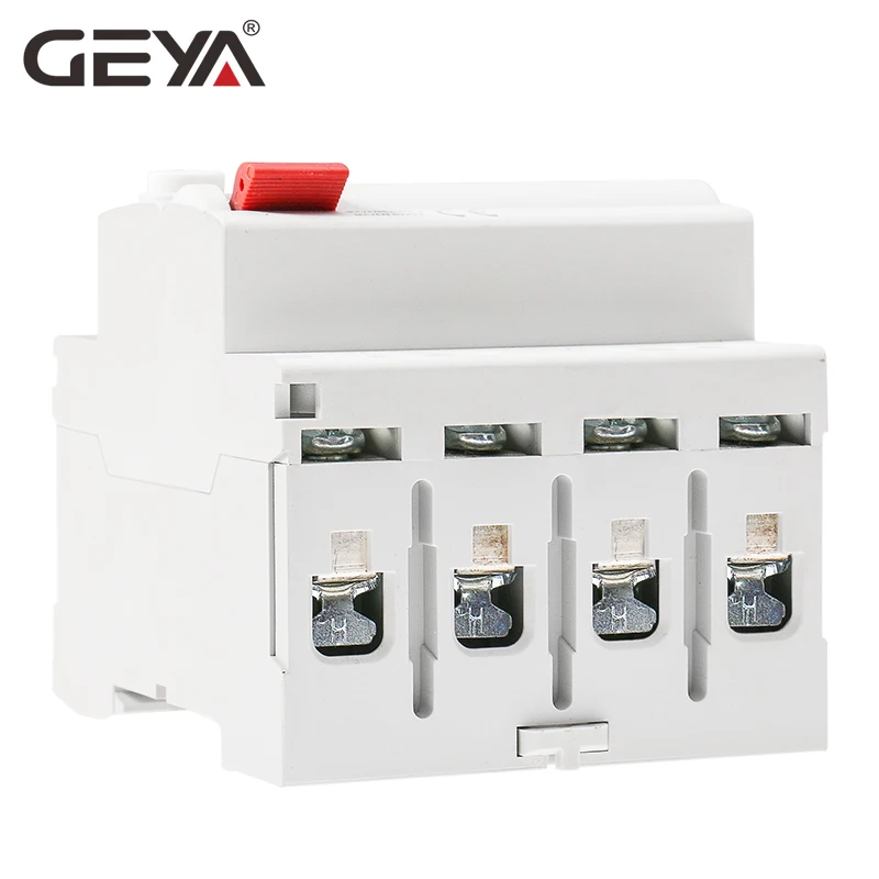 Бесплатная доставка выключатель тока утечки GEYA Din Rail Earth постоянный ток RCCB RCD 4P 63a 30