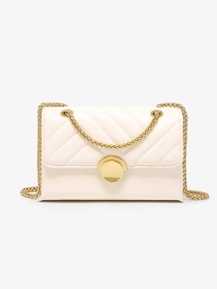 

P-F bag Chain Pu Leather Crossbody Bags For Women 2019 Small Shoulder Messenger Bag Special Lock Design Female Travel Handbags