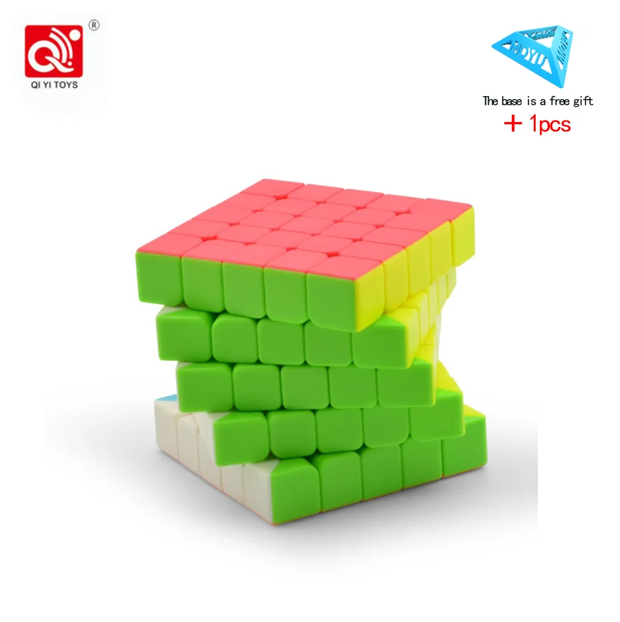 QiYi QiZheng, 5x5x5, магический куб, черная наклейка, профессиональные скоростные Детские кубики, игрушки, головоломка, обучающая, Cubo Magico, Подарочные игрушки