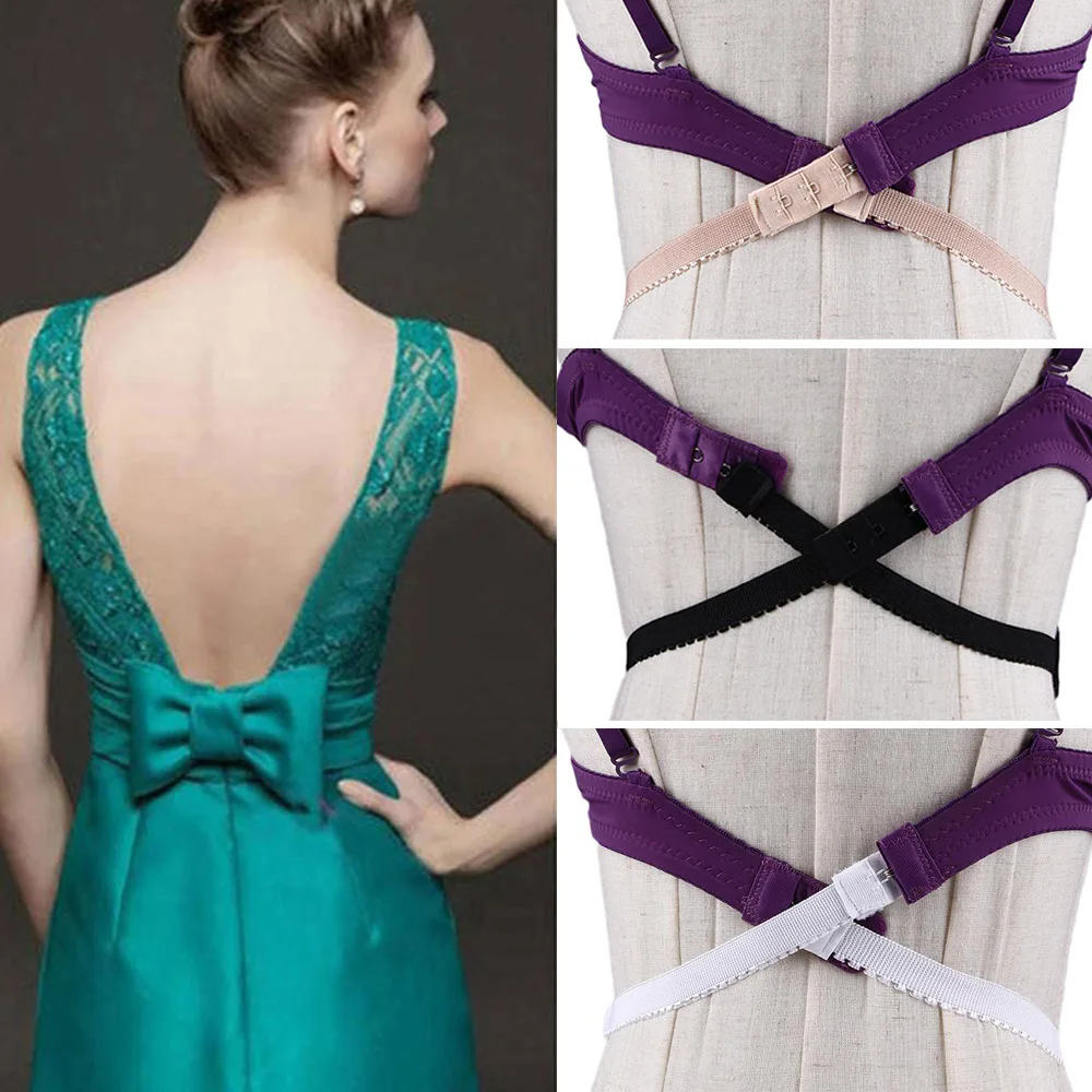Adjustable Backless Bra Strap Adapter Converter Low Back Bra Straps