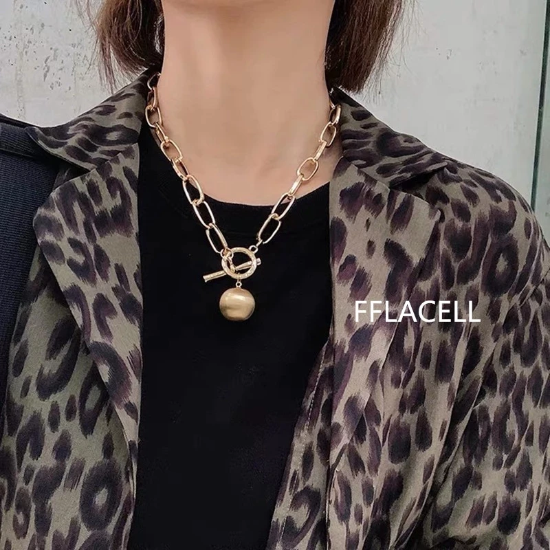 Necklace Thick Chain Love Heart Lasso Necklace 13 2020-New-Cool-Punk-Hip-Hop-Charm-Goud-Zilver-Kleur-Ronde-Bal-Hanger-Kettingen-Armband-Voor.jpg_Q90.jpg_.webp