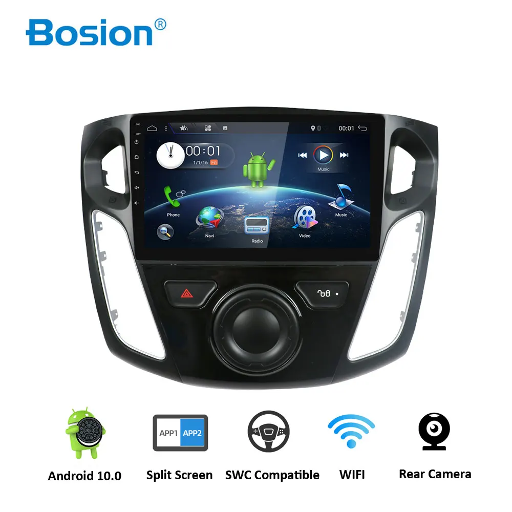 Автомагнитола Bosion 1024X600 DVD-плеер с четырехъядерным процессором 2G Android 10 GPS радио IPS
