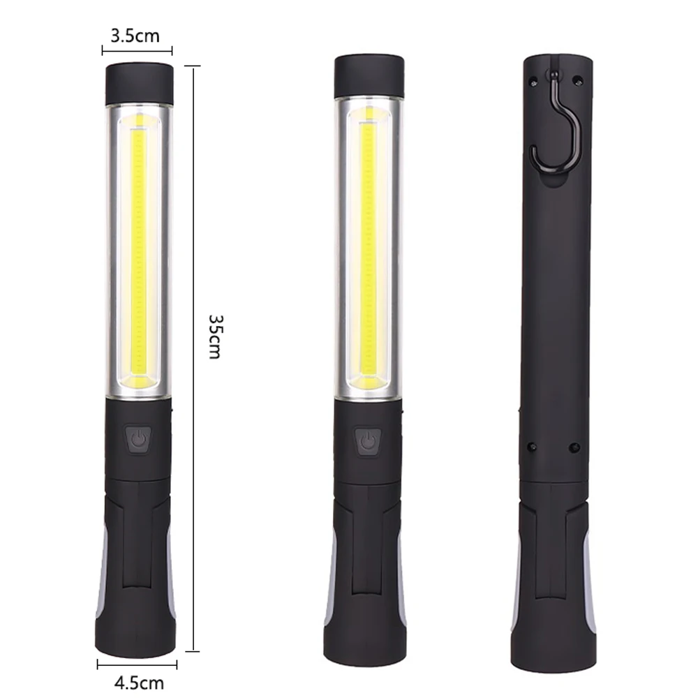 Pocketman портативный Рабочий светильник COB светодиодный светильник-вспышка Магнитный фонарь перезаряжаемый через USB Рабочий светильник Гибкая контрольная лампа с крючком