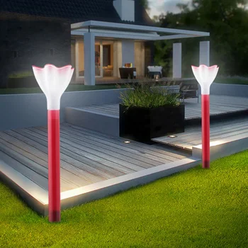 

10Pcs Flower Shaped Solar Light LED Lawn Lamp Outdoor Home Garden IP65 Waterproof Flower Pathway Garden Patio Yard Decoration
