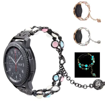 

Luminous Jewelry Strap For Garmin Vivoactive3 Music Smart Bracelet Band Metal Wristband Strap For Garmin Forerunner 645 245M