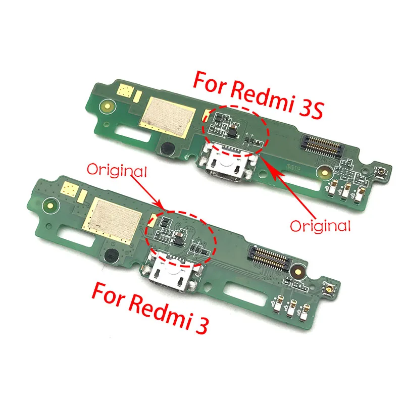 Для Xiaomi Redmi 3 3S 4X зарядная док-станция порт USB зарядное устройство разъем PCB микрофон микрофонная плата гибкий ленточный кабель