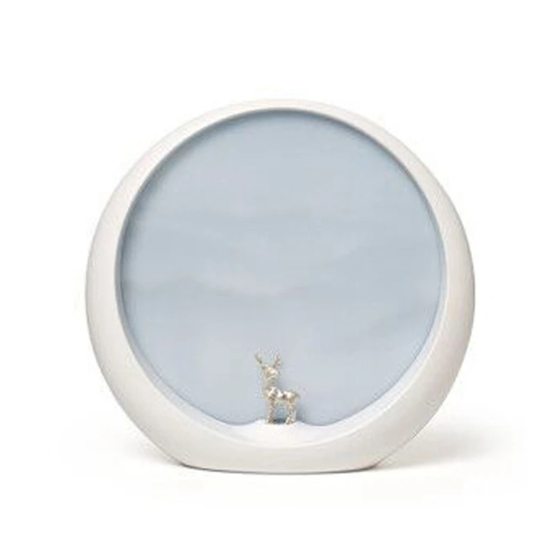 

Table Lamp White Deer Deep Mountain Scene Atmosphere Light Usb Charging Press Switch Led Night Light White Abs