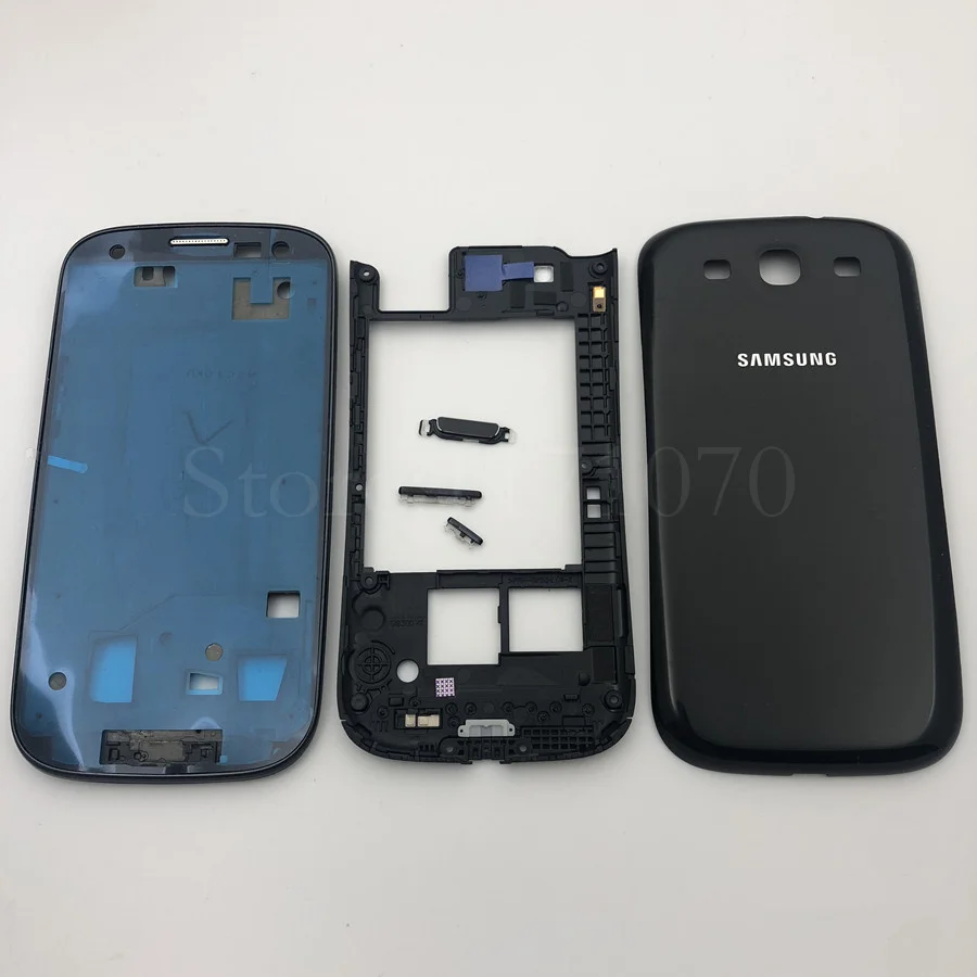 Полный Корпус чехол запасные части для samsung Galaxy S3 SIII i9300 i9305 9300 Передняя средняя рамка задняя крышка