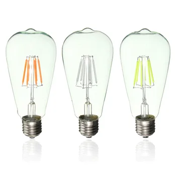 

E27 Retro Edison Globe Bulbs 6W Screw LED COB Bulbs RGB Colorful Light Lamp Energy-Efficient AC220V