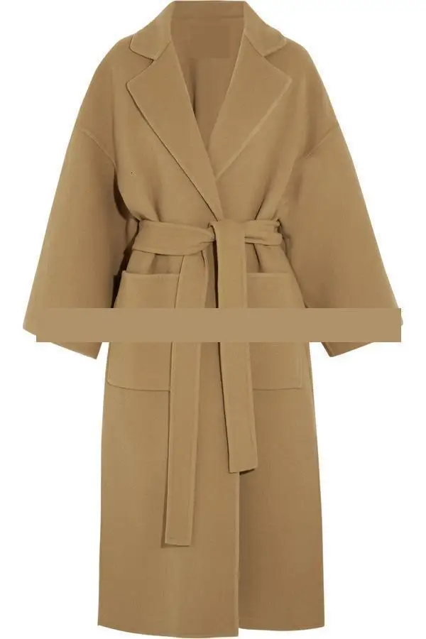 TVVOVVIN, Женское пальто, Женское шерстяное пальто, раздельное Бандажное, однотонное, верблюжье, Женское шерстяное длинное пальто, зимнее, размера плюс,, модное, повседневное, X355 - Цвет: Camel