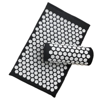 

Black Lotus Acupressure Massage Mat Pillow Shiatsu Pain Stress Relief Stress Body Massage Promotes Blood Circulation Acupuncture