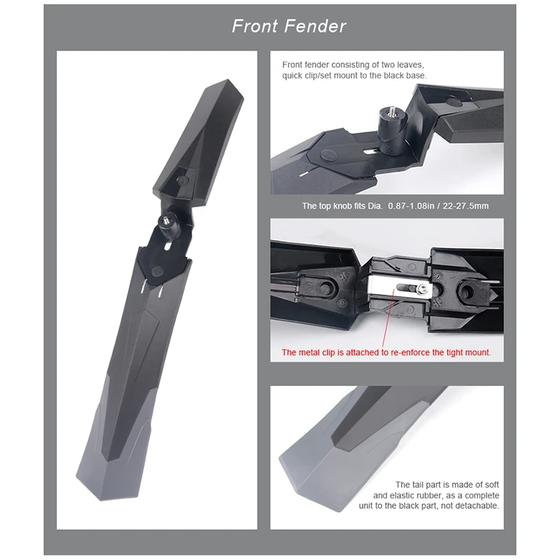 Велосипедный брызговик 1 пара передний/задний для горного велосипеда 26 27 5 29