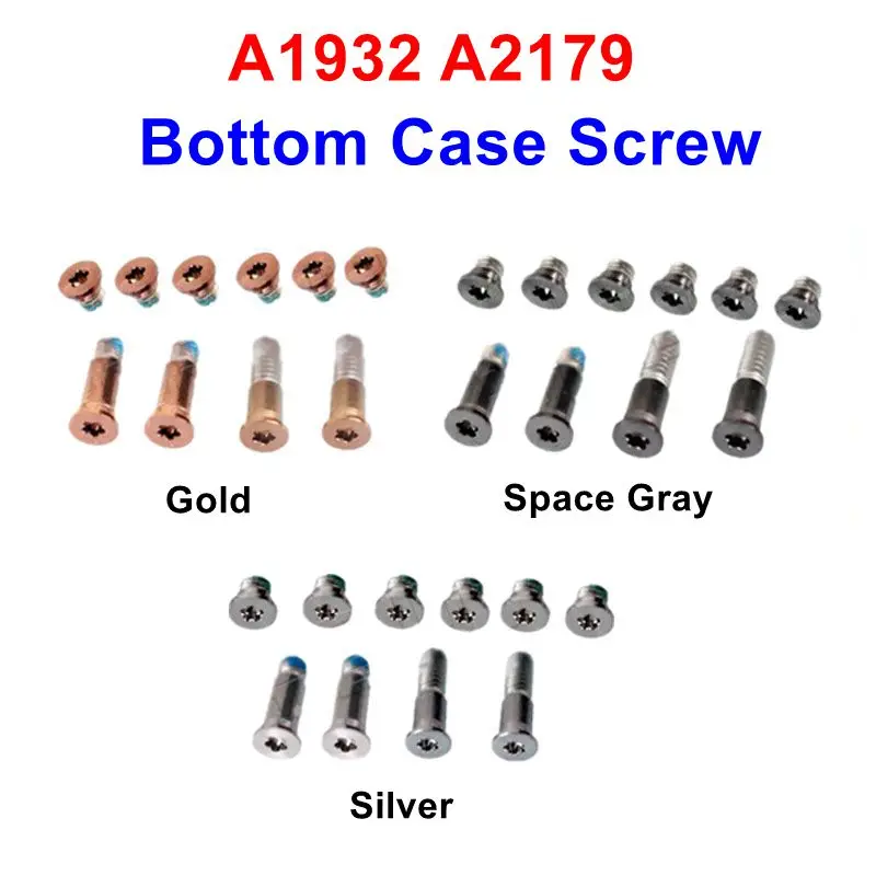 1Set / 5 Sets New Bottom Case Cover Screws For Apple MacBook Air A1932 A2179 D Case Gold Sliver Gray Replacement