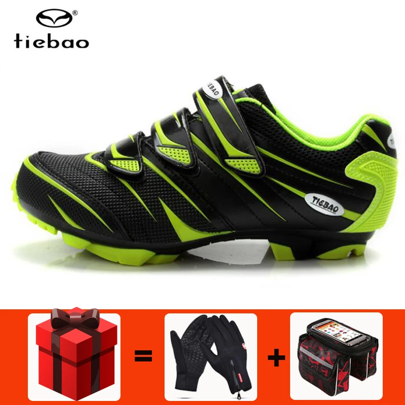 add gift Tiebao/Мужская обувь для велоспорта; sapatilha ciclismo; mtb; комплект педалей; zapatillas deportivas hombre; самозакрывающаяся обувь для горного велосипеда - Цвет: add gift