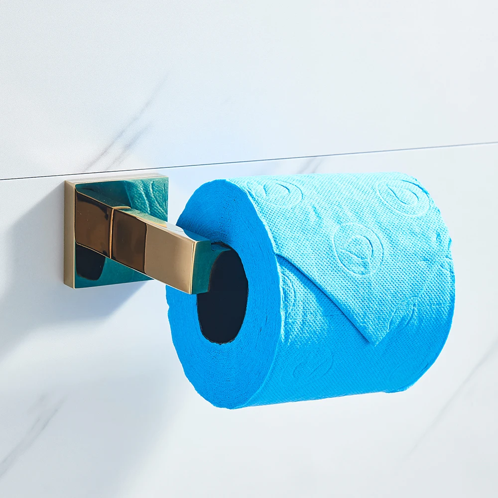 POIQIHY Gold Bathroom Accessory Set Robe Hook Towel Bar Toilet Roll Paper Holder Towel Ring Wall Mounted SUS304 Stainless Steel bathroom accessories