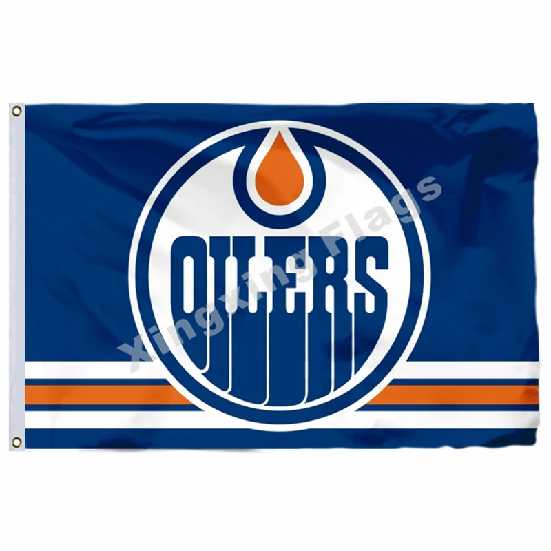 Edmonton Oilers Кубок Стэнли флаг чемпионов 3ft X 5ft полиэстер баннер Летающий Размер № 4 90X150 см пользовательский флаг