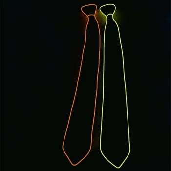 

Men Glowing Tie LED Luminous Necktie For Halloween Christmas Party Luminous Light Up Decoration DJ Bar Club Stage Accessories