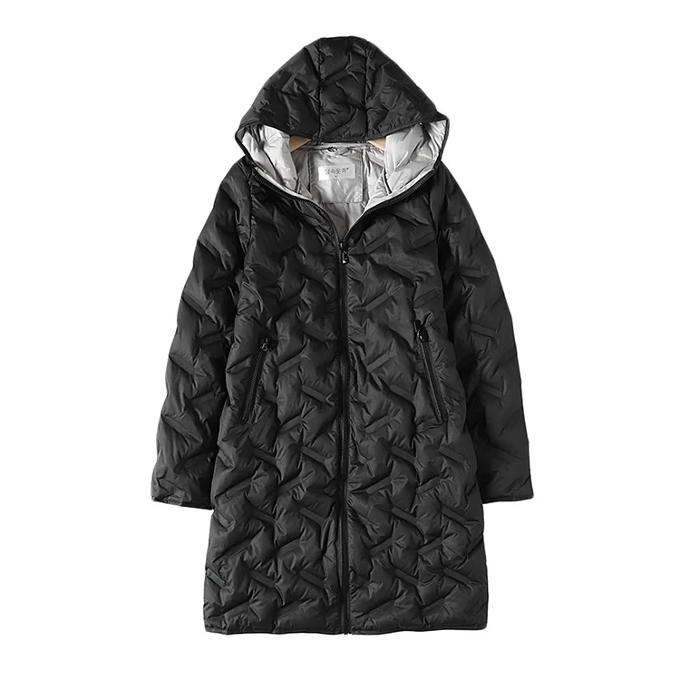 

A Generation of Wave Pattern Loose-Fit Slimming Hooded down Jacket Entity