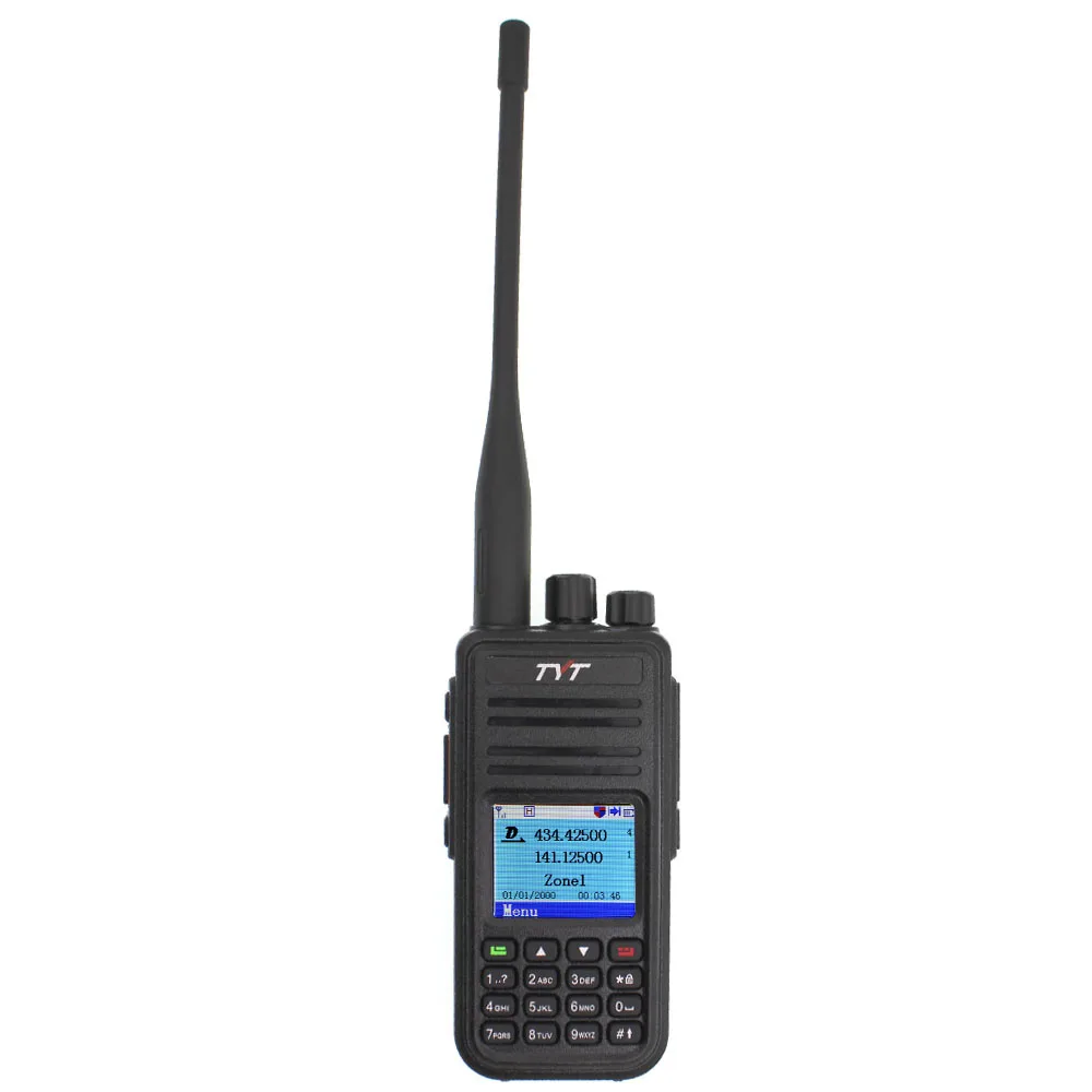 Двойной дисплей цветной рации TYT MD-UV380 двухдиапазонный радио VHF+ UHF Цифровой DMR двухстороннее радио MDUV380 Dual Time slot transcei