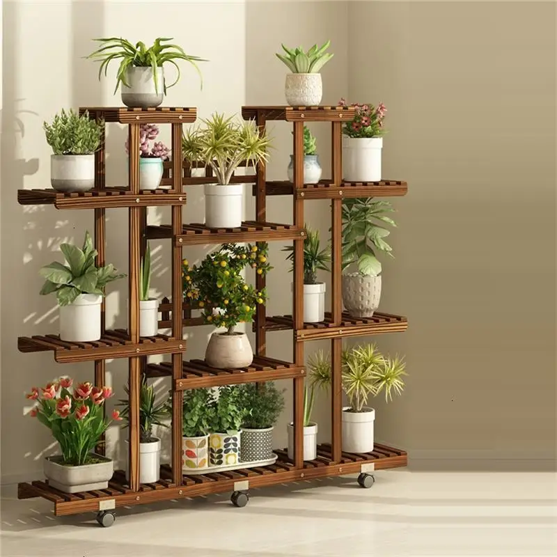 Escalera деревянные полки для Estanteria Para Plantas Varanda лестница балкон уличная Цветочная