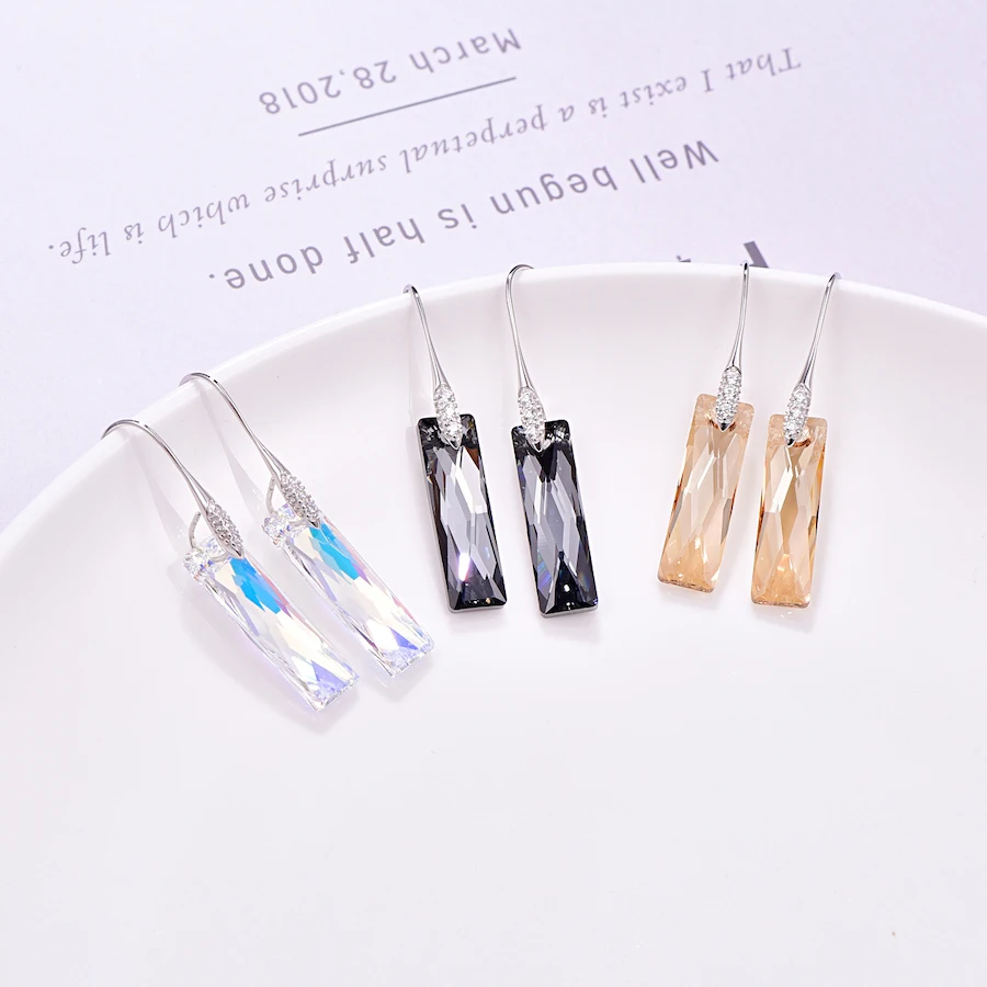 Серьги-подвески с кристаллами Swarovski queen buette для женщин, модный Стерлинговый Серебряный пирсинг, висячие серьги, ювелирное изделие