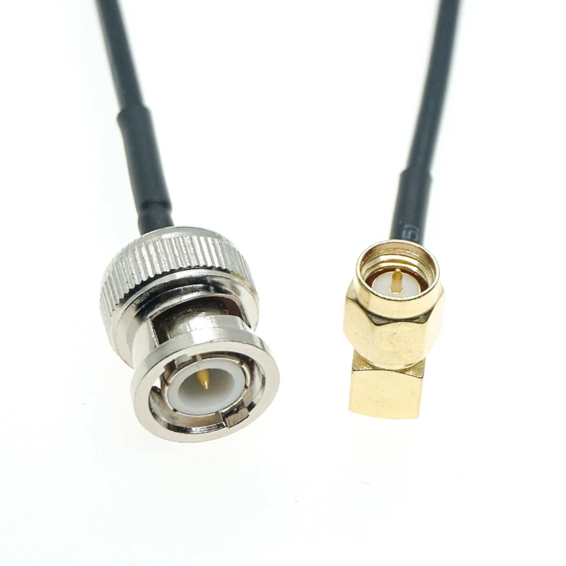 Коннектор BNC папа SMA с прямоугольным адаптером Rf Pigtail коаксиальный Соединительный