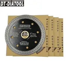 DT-DIATOOL 5 шт. диаметр 105 мм/4 дюйма Горячий-прессованный спеченные алмазные лезвия сетки турбо режущий диск алмазная пила для керамической
