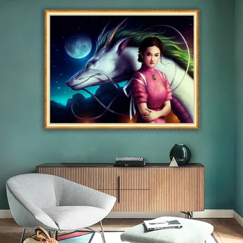 

White Dragon Girl Full Square/Round Stones Animal Diamond Embroidery 5D Diamond Painting Diamond Mosaic Rhinestone Picture New