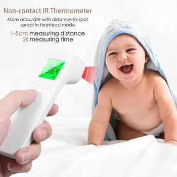 

Digital Body Temperature Gun Convenient And Non-Contact Infrared Forehead Thermometer Practical Ear Thermograph For Baby Adult