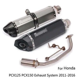 

Full Exhaust System for 2011-2016 Honda PCX150 PCX125 Motorcycle Header Slip On 51mm Muffler Removable DB Killer Escape 470 mm