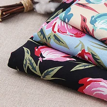 Lychee Life 50x140 см Ткань с цветочным принтом модные красочные ткани Ручное шитье для поделок одежда поставки украшения