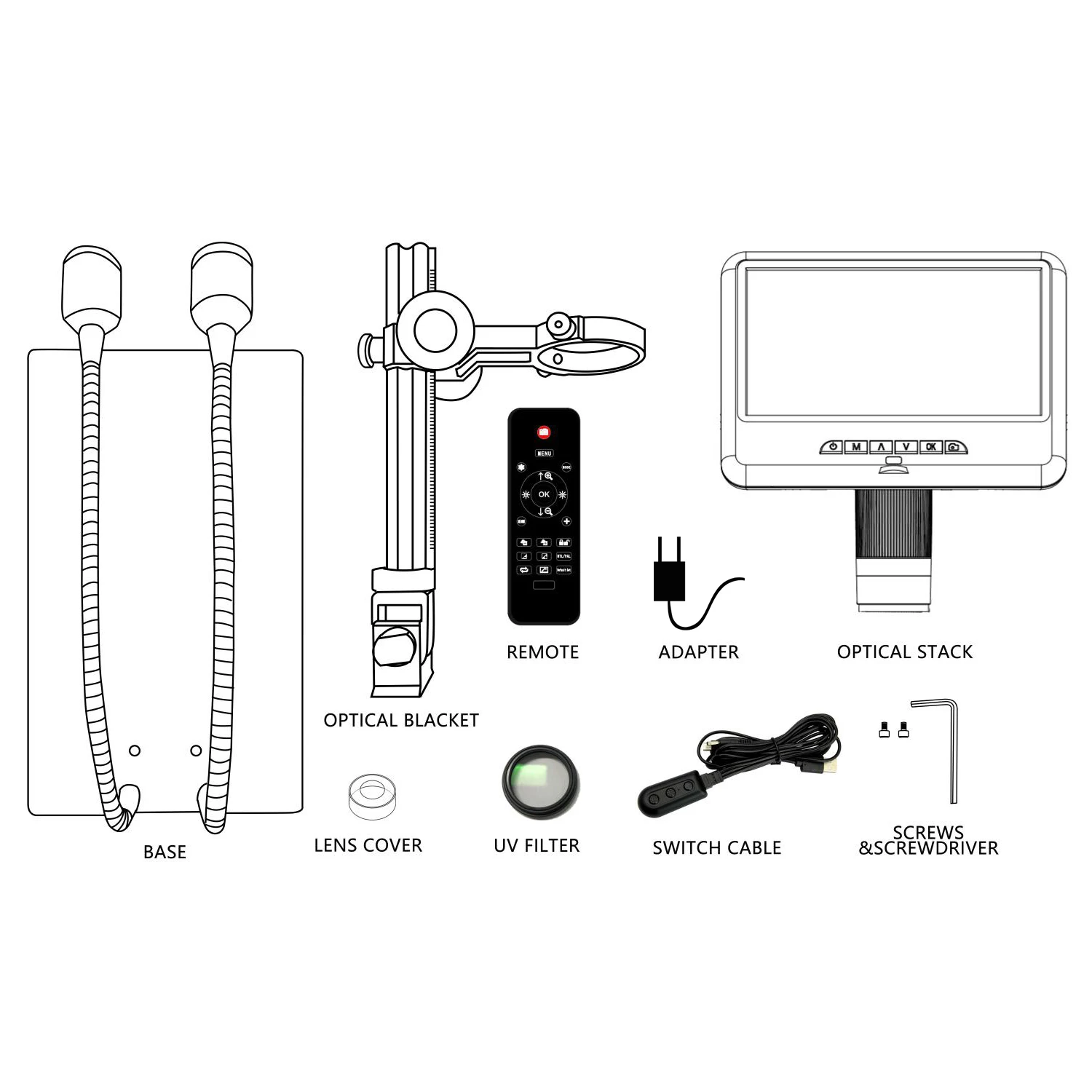 AD206 7 дюймов 2MP 200X цифровой микроскоп промышленный осмотр электронный ремонт PCB пайка SMT микроскоп с дистанционным управлением