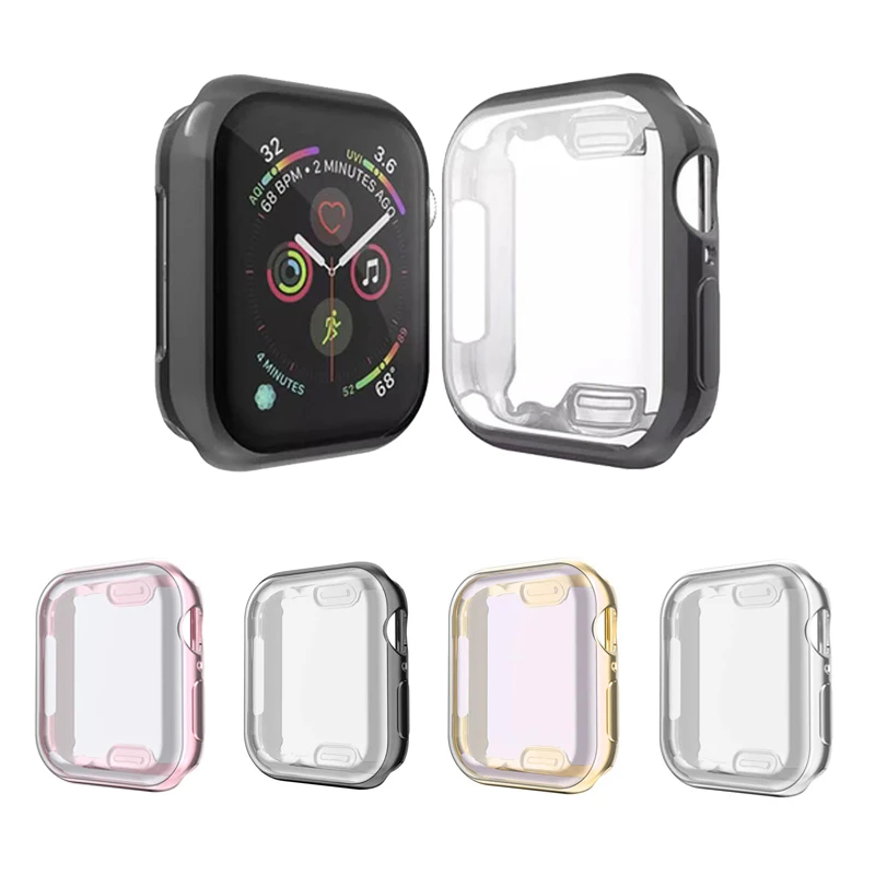 

Slim Watch Cover for Apple Watch 5 4 3 2 1 42MM 38MM Case Soft Clear Frame TPU Screen Protector for iWatch 4 3 44MM 40MM