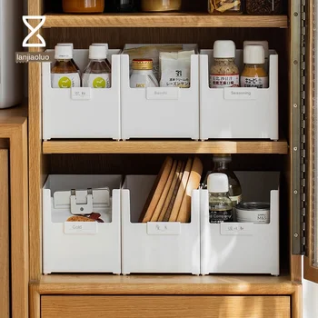 

Kitchenware Storage Bins Office Storage Kitchen Thickened Plastic Storage Box Tableware Storage Box Spice Rack Pot Finishing Box