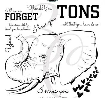 

Elephant Transparent Clear Silicone Stamp/Seal for DIY scrapbooking/photo album Decorative clear stamp sheets A2262