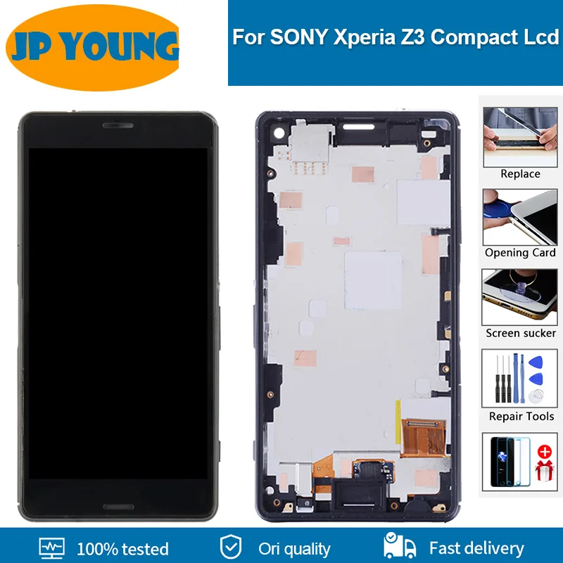 4.6 "Lcd Originale Per Sony Xperia Z3 Compact D5803 D5833 Display Lcd Touch Screen Con Sostituzione Del Telaio Per Xperia Z3 Mini Lcd