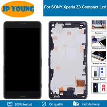 Écran tactile LCD de remplacement avec châssis, 4.6 pouces, pour SONY Xperia Z3 Compact D5803 D5833, Original=