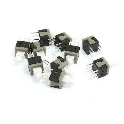 

10 Pcs 6 x 6mm Tactile Push Button Switch Latching 6 Pin 0.1A 12V DC
