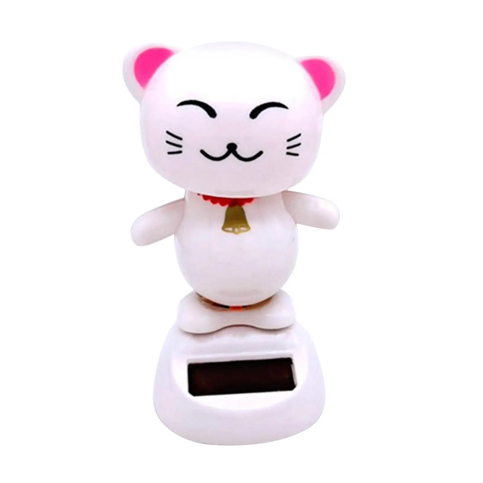 Solar Powered Bobblehead Plastic Automatic Cat Shape Swing No Battery Required for Dashboard Home Kids