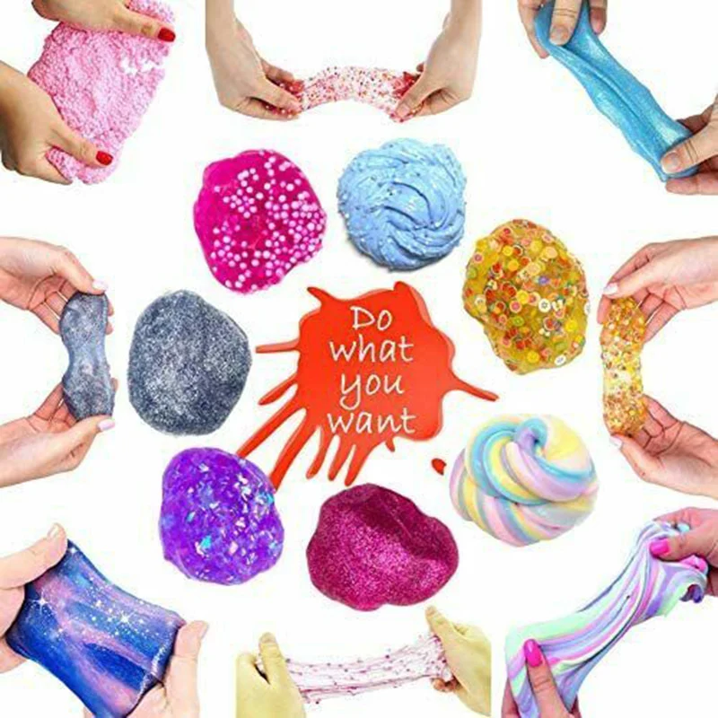 DIY Slime Kit Unicorn Making Fluffy Slime Soft Polymer Clay Set Antistress  Kids Toy Crystal Mud Gifts For Girl Diy Kids Glue - AliExpress