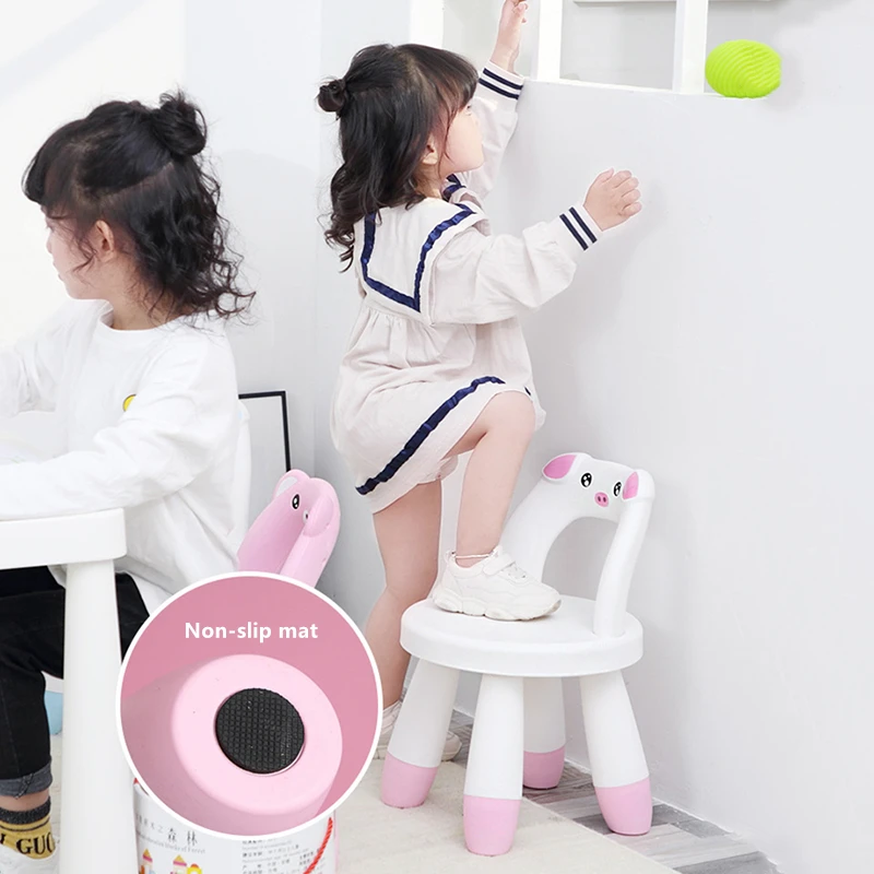 New Baby Home Chair Children Stool Plastic Thickened Footboard Indoor Toy Sofa Seat Pet Kindergarten Non-slip Kid Furniture