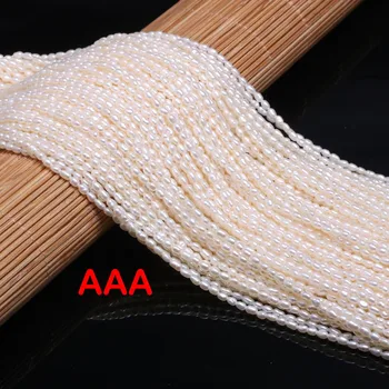 

Natural Freshwater Pearls Beads Rice beads Loose Beads for Jewelry Making DIY Women Necklace Bracelet 2.0-2.5mm